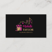 Professionele schoonmaak van huizen en Kantoor Visitekaartje (Voorkant)