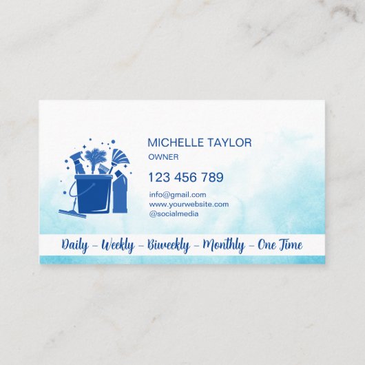 Professionele schoonmaak van huizen en Kantoor Visitekaartje (Achterkant)