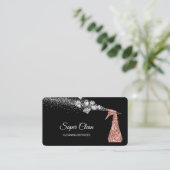 Professionele schoonmaakbeurten met mousserende bo visitekaartje (Staand voorkant)