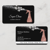 Professionele schoonmaakbeurten met mousserende bo visitekaartje (Voorkant / Achterkant)