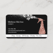 Professionele schoonmaakbeurten met mousserende bo visitekaartje (Achterkant)