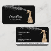 Professionele schoonmaakbeurten met mousserende bo visitekaartje (Voorkant / Achterkant)