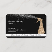 Professionele schoonmaakbeurten met mousserende bo visitekaartje (Achterkant)