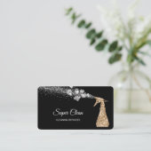 Professionele schoonmaakbeurten met mousserende bo visitekaartje (Staand voorkant)