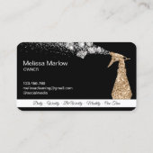 Professionele schoonmaakbeurten met mousserende bo visitekaartje (Achterkant)