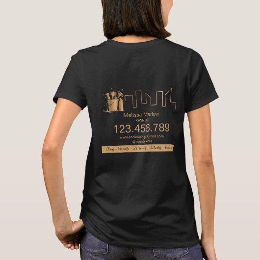 Professionele schoonmaakbeurten Residential Commer T-shirt (Achterkant)