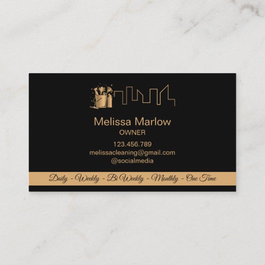 Professionele schoonmaakbeurten Residential Commer Visitekaartje (Achterkant)