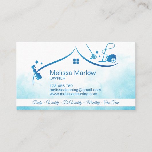 Professionele schoonmaakbeurten visitekaartje (Achterkant)