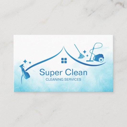 Professionele schoonmaakbeurten visitekaartje (Voorkant)