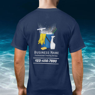 Professionele schoonmaakdienst Auto Detailing Navy T-shirt