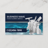 Professionele schoonmaakdienst Blauwe Housekeeping Visitekaartje (Voorkant)