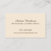 Professionele schoonmaakdienst voor binnenshuis visitekaartje (Achterkant)