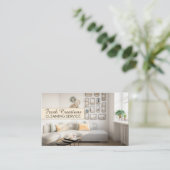 Professionele schoonmaakdienst voor binnenshuis visitekaartje (Staand voorkant)