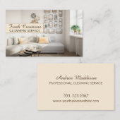 Professionele schoonmaakdienst voor binnenshuis visitekaartje (Voorkant / Achterkant)