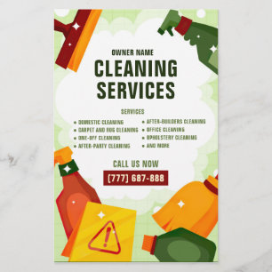 Professionele schoonmaakdiensten flyer