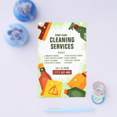 Professionele schoonmaakdiensten flyer (Enkel)