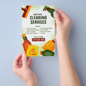 Professionele schoonmaakdiensten flyer (Hand)