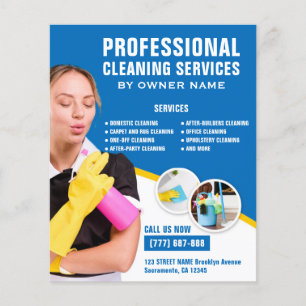 Professionele schoonmaakdiensten flyer