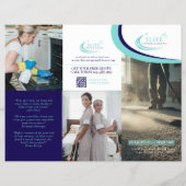 Professionele schoonmaakdiensten folder aqua blauw (Achterkant)