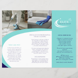 Professionele schoonmaakdiensten folder aqua blauw