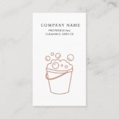 Professionele Schoonmaakdiensten Logo Modern Boho Visitekaartje (Voorkant)