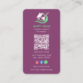 Professionele schoonmaakdiensten Logo QR-code Visitekaartje (Achterkant)