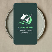 Professionele schoonmaakdiensten Logo QR-code Visitekaartje