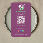 Professionele schoonmaakdiensten Logo QR-code Visitekaartje