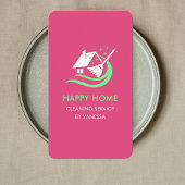 Professionele schoonmaakdiensten Logo QR-code Visitekaartje