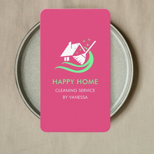 Professionele schoonmaakdiensten Logo QR-code Visitekaartje