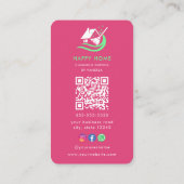 Professionele schoonmaakdiensten Logo QR-code Visitekaartje (Achterkant)