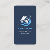 Professionele schoonmaakdiensten Logo QR-code Visitekaartje (Voorkant)