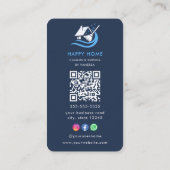 Professionele schoonmaakdiensten Logo QR-code Visitekaartje (Achterkant)