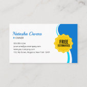 Professionele schoonmaakdiensten Maid House Keeper Visitekaartje (Achterkant)