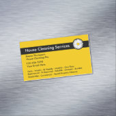 Professionele schoonmaakdiensten Modern Daisy Desi Magnetisch Visitekaartje (Voorbeeld)