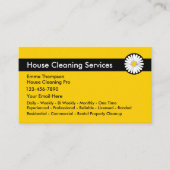 Professionele schoonmaakdiensten Modern Daisy Desi Visitekaartje (Voorkant)