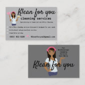 Professionele schoonmaakdiensten Roze grijs Visitekaartje (Voorkant / Achterkant)