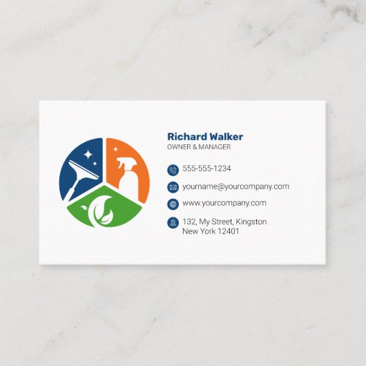 Professionele schoonmaakdiensten Schoonmaak Huis B Visitekaartje (Voorkant)