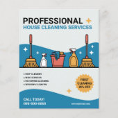 Professionele Schoonmaakdiensten voor Huizen Flyer (Voorkant)