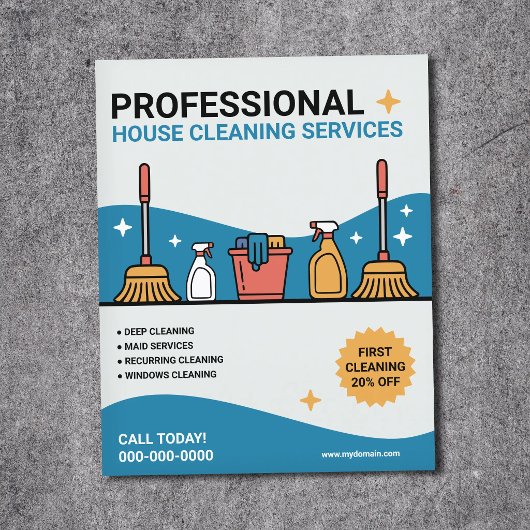 Professionele Schoonmaakdiensten voor Huizen Flyer