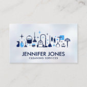 Professionele schoonmaakdiensten voor huizen visitekaartje (Voorkant)