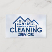 Professionele schoonmaakdiensten voor huizen visitekaartje (Voorkant)