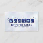 Professionele schoonmaakdiensten voor huizen visitekaartje (Voorkant)
