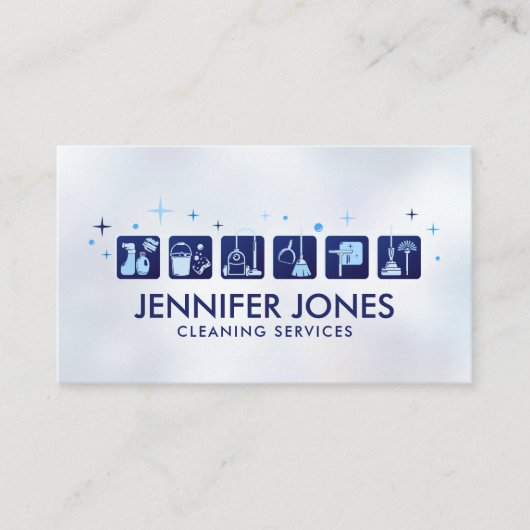 Professionele schoonmaakdiensten voor huizen visitekaartje (Voorkant)