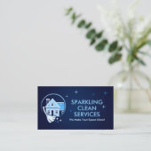 Professionele schoonmaakdiensten voor huizen visitekaartje (Staand voorkant)