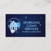 Professionele schoonmaakdiensten voor huizen visitekaartje (Voorkant)