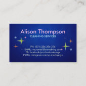Professionele schoonmaakdiensten voor huizen visitekaartje (Achterkant)