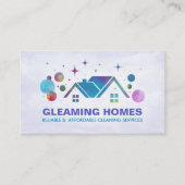 Professionele schoonmaakdiensten voor huizen visitekaartje (Voorkant)