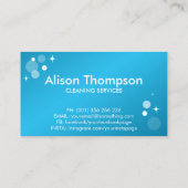 Professionele schoonmaakdiensten voor huizen visitekaartje (Achterkant)