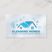Professionele schoonmaakdiensten voor huizen visitekaartje (Voorkant)